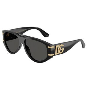 Dolce & Gabbana DG 4499 501/87 Black Plastic Pilot Sunglasses Grey Lens